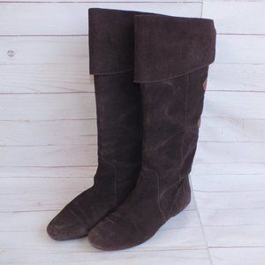 DOLCE‎ VITA DV BRODY DARK BROWN SUEDE BUCKLE BOOTS SIZE 7.5